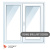 Двухстворчатые окна Rehau Brillant Design 1400*1400