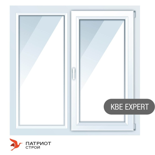 Пластиковые окна KBE Expert, двухстворчатые 1400*1400
